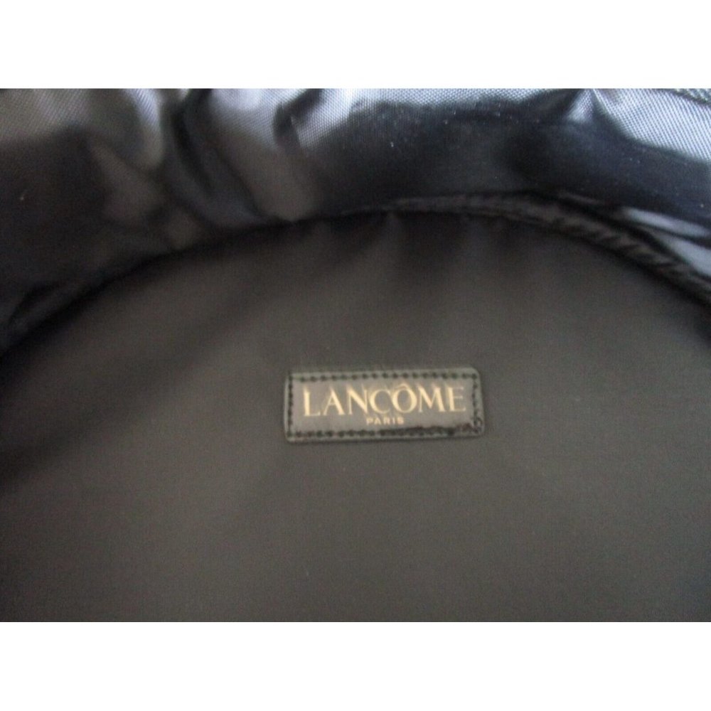 Lancome Paris Make-Up Bag Travel Case Cosmetic Round Zippered Zip Around Handle - Picture 11 of 14